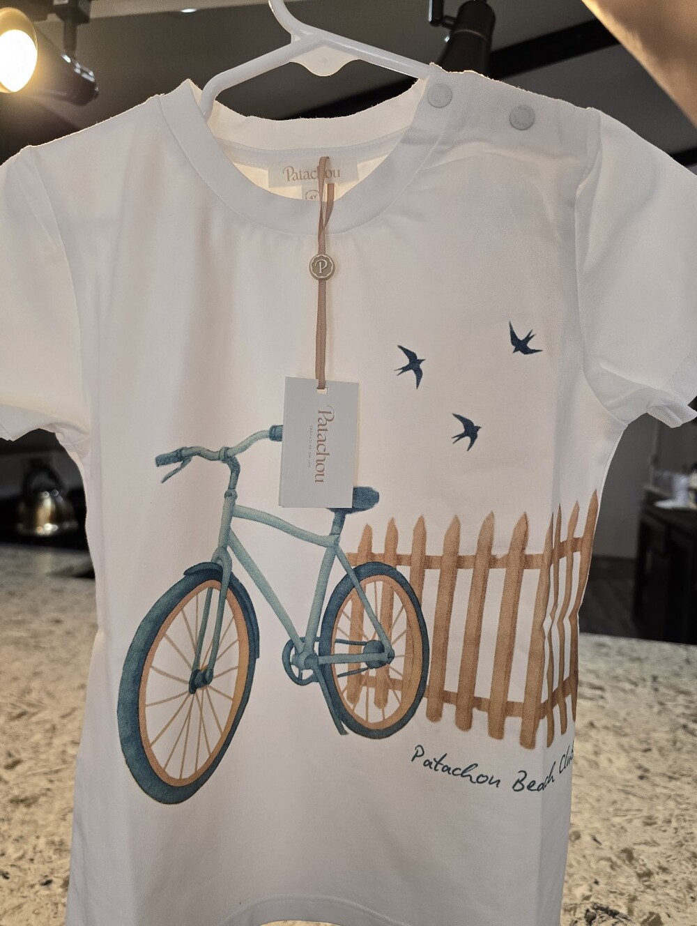 NWT Patachou 4T Boy Beach Bicycle Graphic Tee European Luxury Designer - Picture 7 of 13